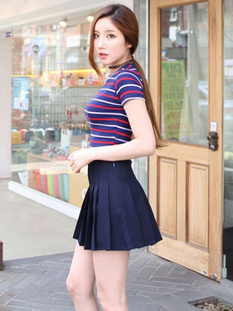 Sweet Aelegantmis Lolita High Waist Pleated Women Cute Mini Skirts Korea Tennis Short School Uniform Skirt Girls Haruku