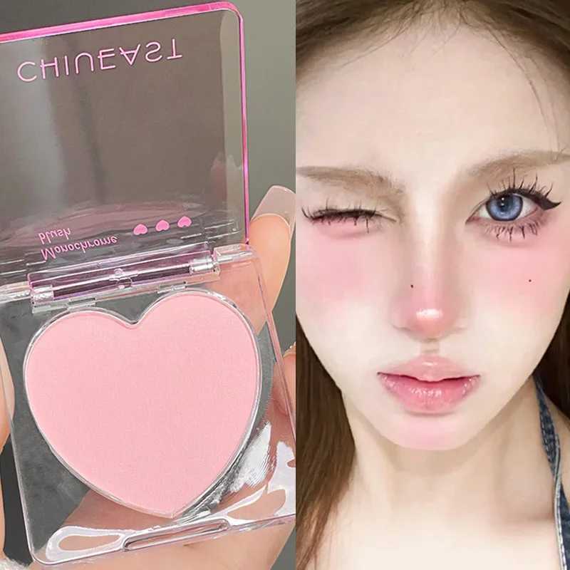 Love Powder Blusher Long-lasting Natural Matte Cheek Contour Tint Peach Pink Facial Blusher Cosmetics Single Color Blush Palette Y240815