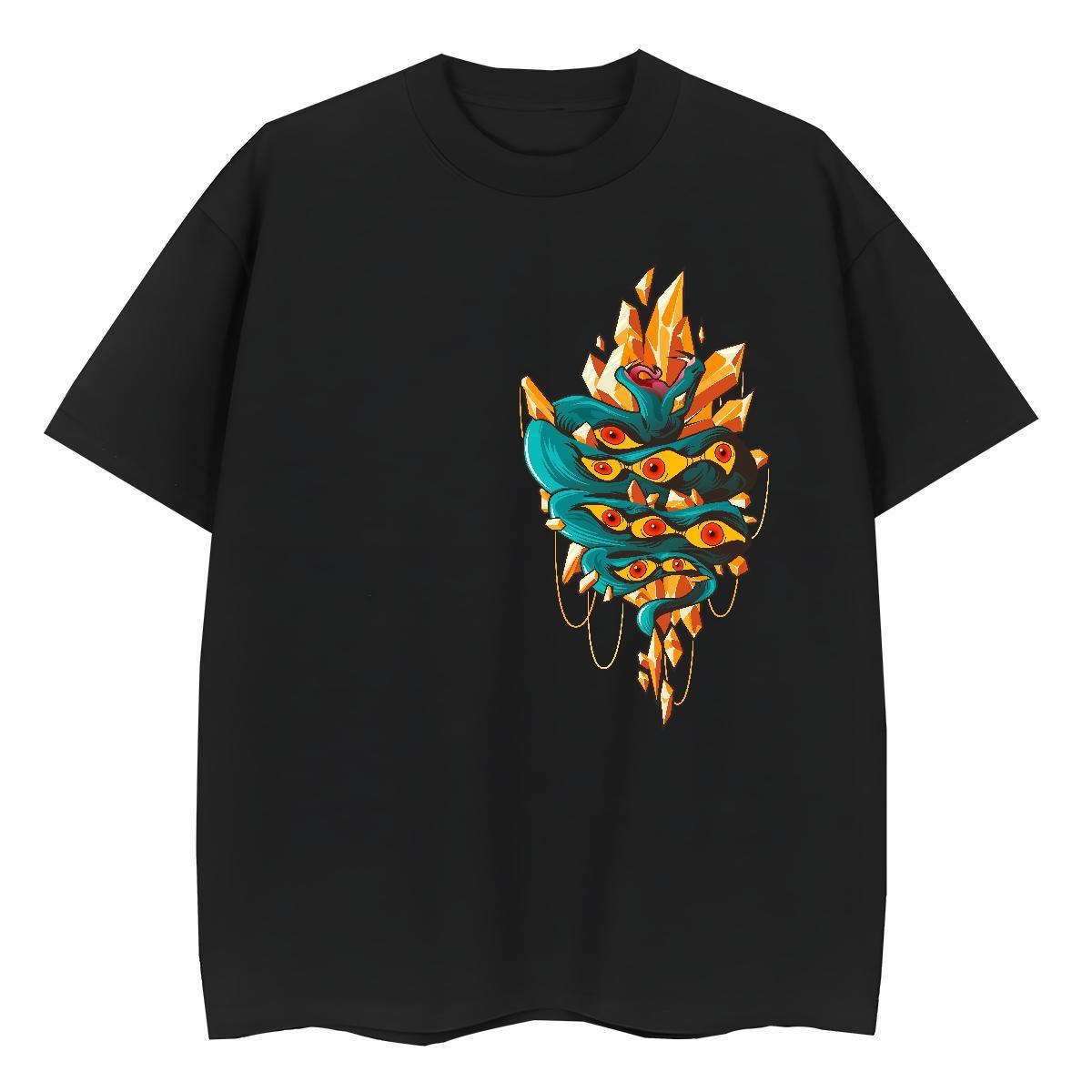 Cool T shirt snake Crew Neck High Street Hip Hop DIY 230g Cotton Men Tops Tees 2024 Tees Shirts