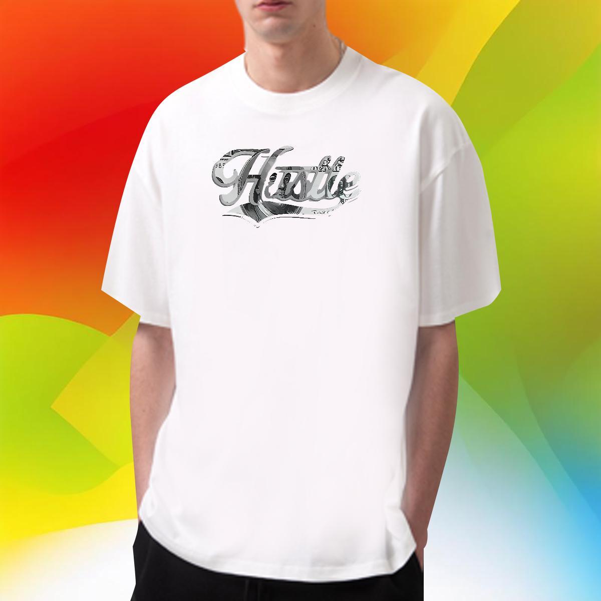 Loose Fit letter Men T Shirts Hip Hop Tshirts 230g 100% Cotton New Arrival Breathable Short Sleeve Floral Print Tees
