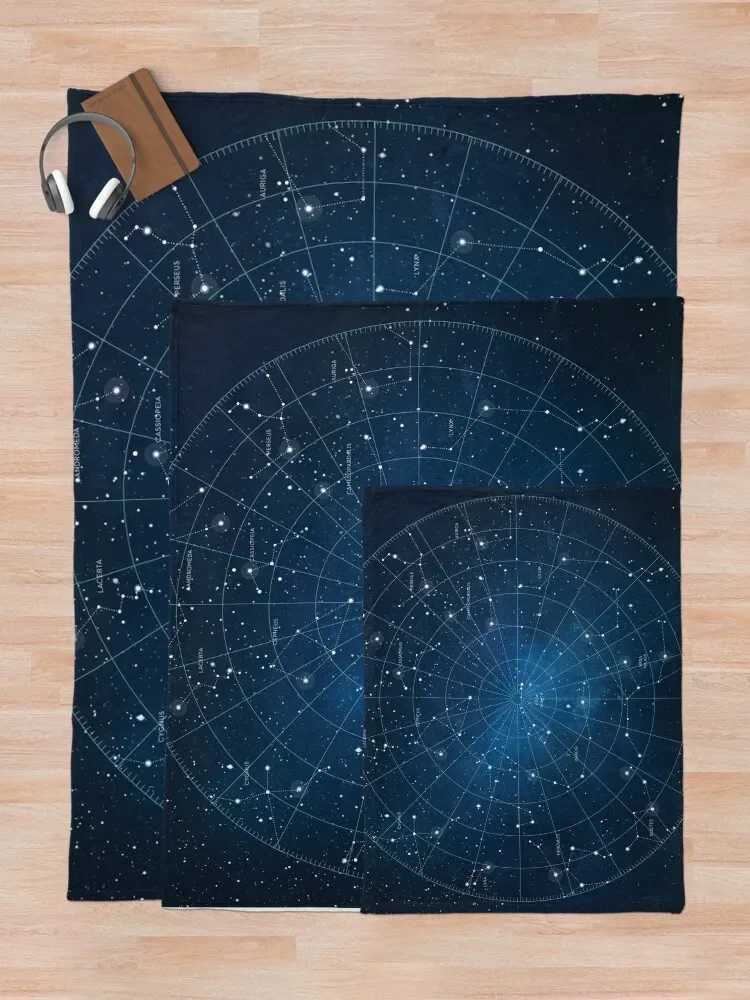 Constellation Star Map Throw Blanket Polar for babies Soft Beds Thin Flannel Blankets Y240815