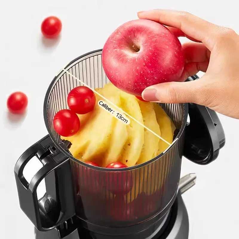 Large Caliber Electric Slow Juicer Household Low-speed Fruit Extractor 130mm Commercial Fresh Fruit Juice Machine CL240815
