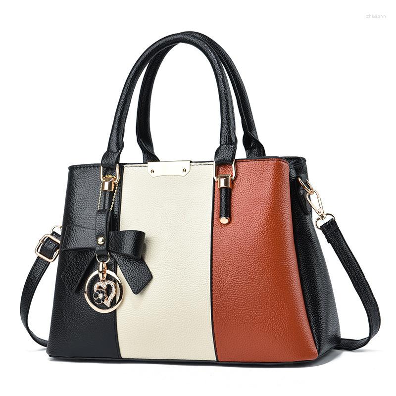 Free Shipping Clutch Bags Women's Bag 2024 Light Fashion Elegant Handbag Large Capacity Contrast Color Middle-aged Mother Shoulder Designer Bag L