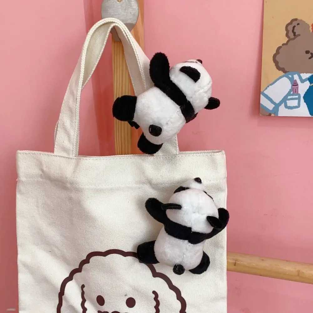 Soft and cute panda hat pin cartoon toy Kawaii plush stuffed panda doll brooch lapel animal plush badge bag W240815