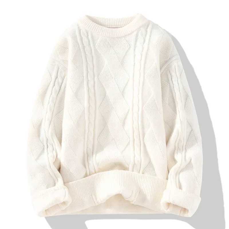 Autumn and Winter New Student Casual Fashion Round Neck Solid Color SweaterXJ240814
