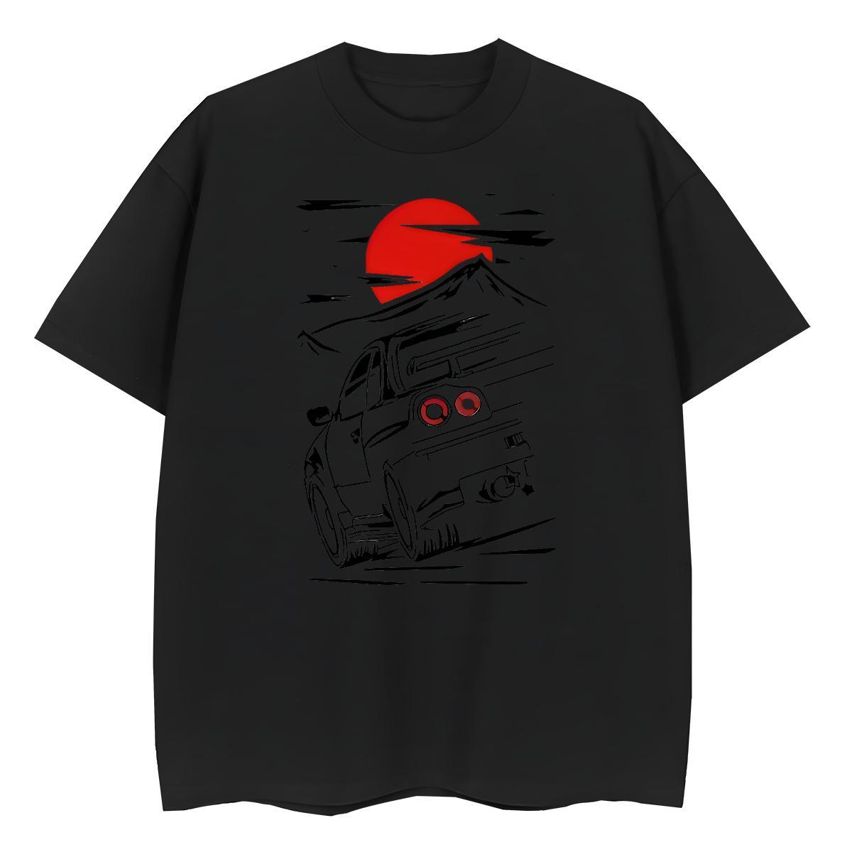 Unisex Couples T Shirts Spring Summer 100% Cotton 230g Custom Print Plus Size Pure Cotton car T Shirt For Man Fashion New Tops