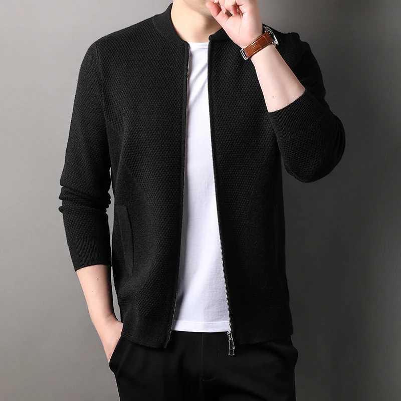 Men Casual Zipper Fashion Casual Vintage Knitted Sweater Cardigan Jacket Man Knitwear Coat Outerwear Mens ClothesXJ240814