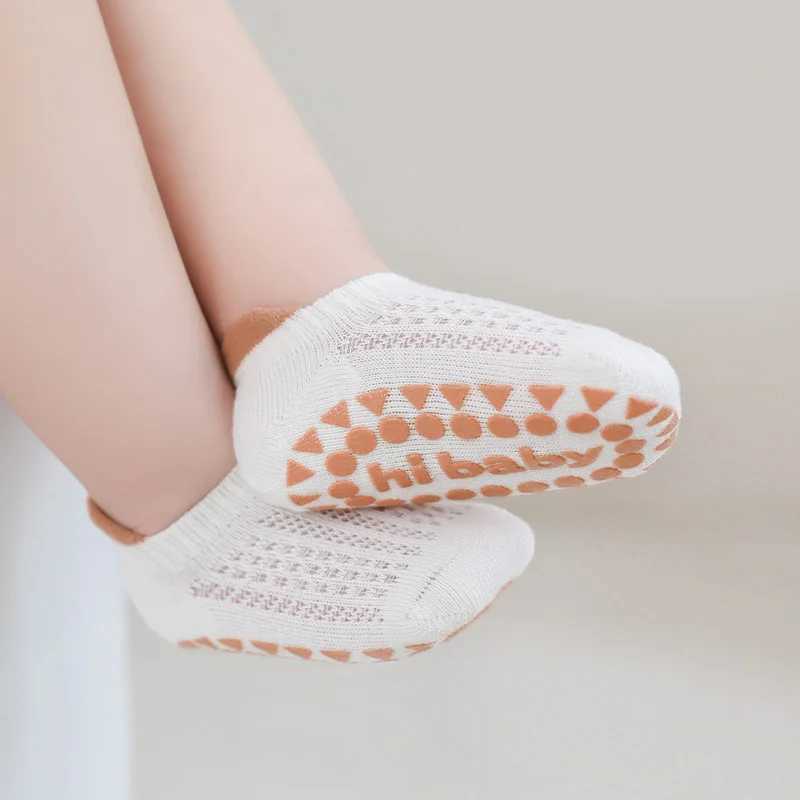 6 pairs of baby boys and girls cotton anti slip floor socks for summer indoor activities and learning walking ankle socks for children W240814