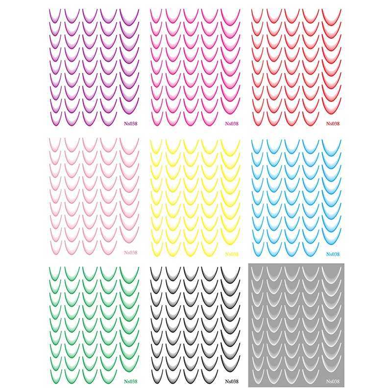 3D Gradient French Line Nail Stickers Design French Romance Fashion Nail Accessories Gradient Line Nail DecalXJ240814