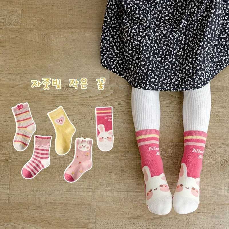 5 new childrens socks wholesale boys and girls cartoon shorts medium large solid color cotton school children W240814