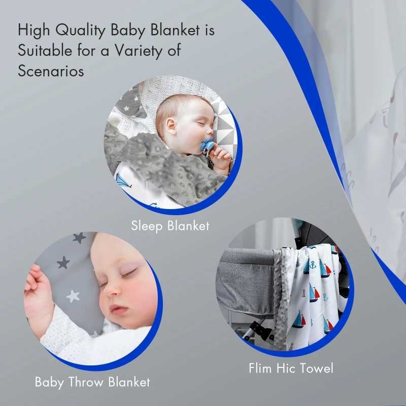 Baby cotton thin ultra soft flange velvet blanket newborn baby blanket striped cotton bag bed cover bubble 100x76cmW240810