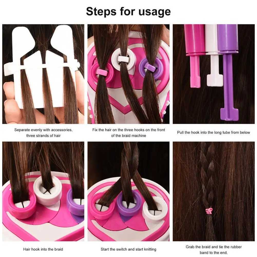 Automatic hair braiding machine hair editor electric braiding equipment hair styling tool braiding machine W240814