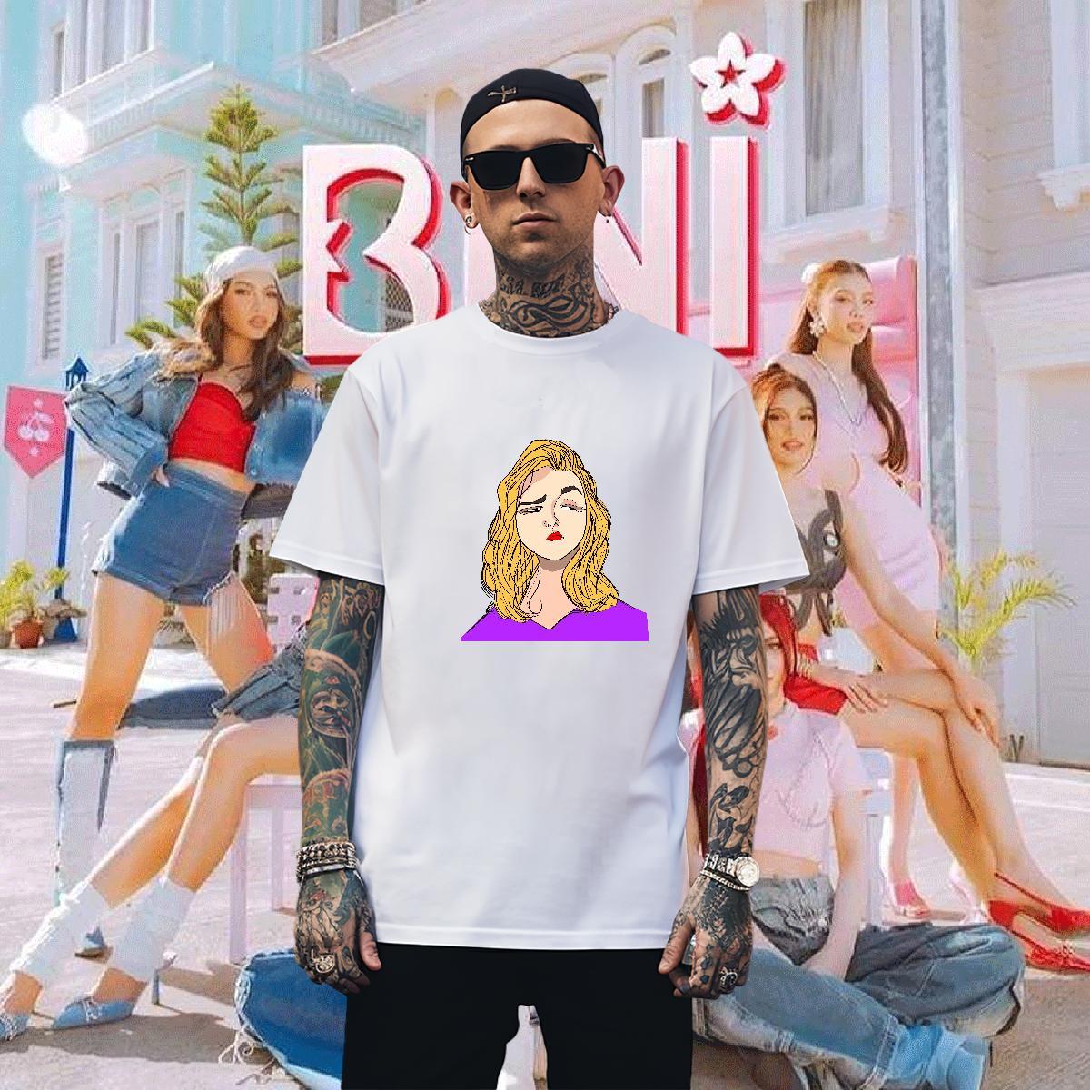 Men T Shirts 230g Cotton portrait Street wear Hip Hop Breathable Short Sleeve Anime Men Tees Designer Comfortable Clothings