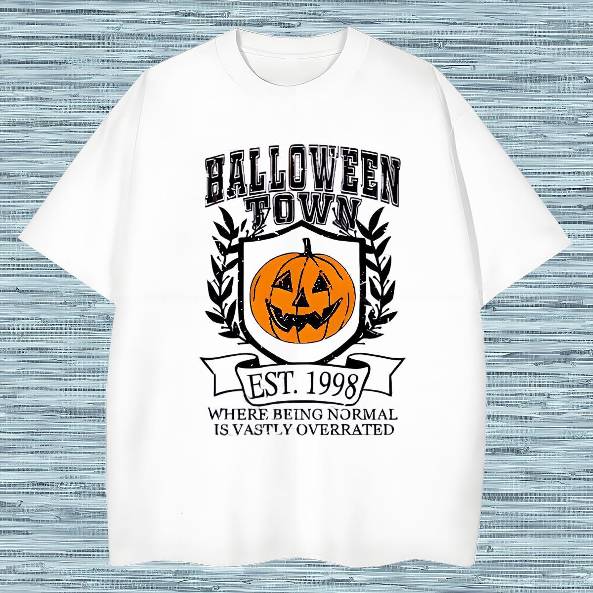 High Quality Man T Shirts pumpkin Breathable Casual Cartoon Printing L-4XL 230g 100% Cotton Men Tshirts Casual New Tees