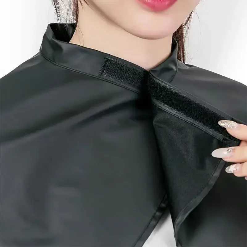 Barber hair cutting corner cloth wrapped hair dye tool short square black waterproof hair salon W240814