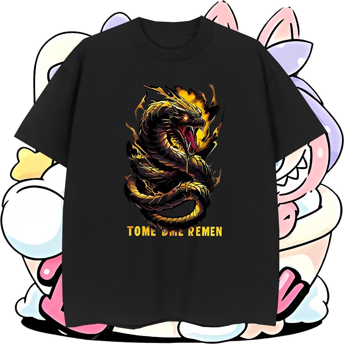 Unisex Black Gold Dragon Man T Shirts Casual Beach Men Clothes T-Shirt 100% Cotton 230g New Designer Breathable Soft Black Oversized Top Tees