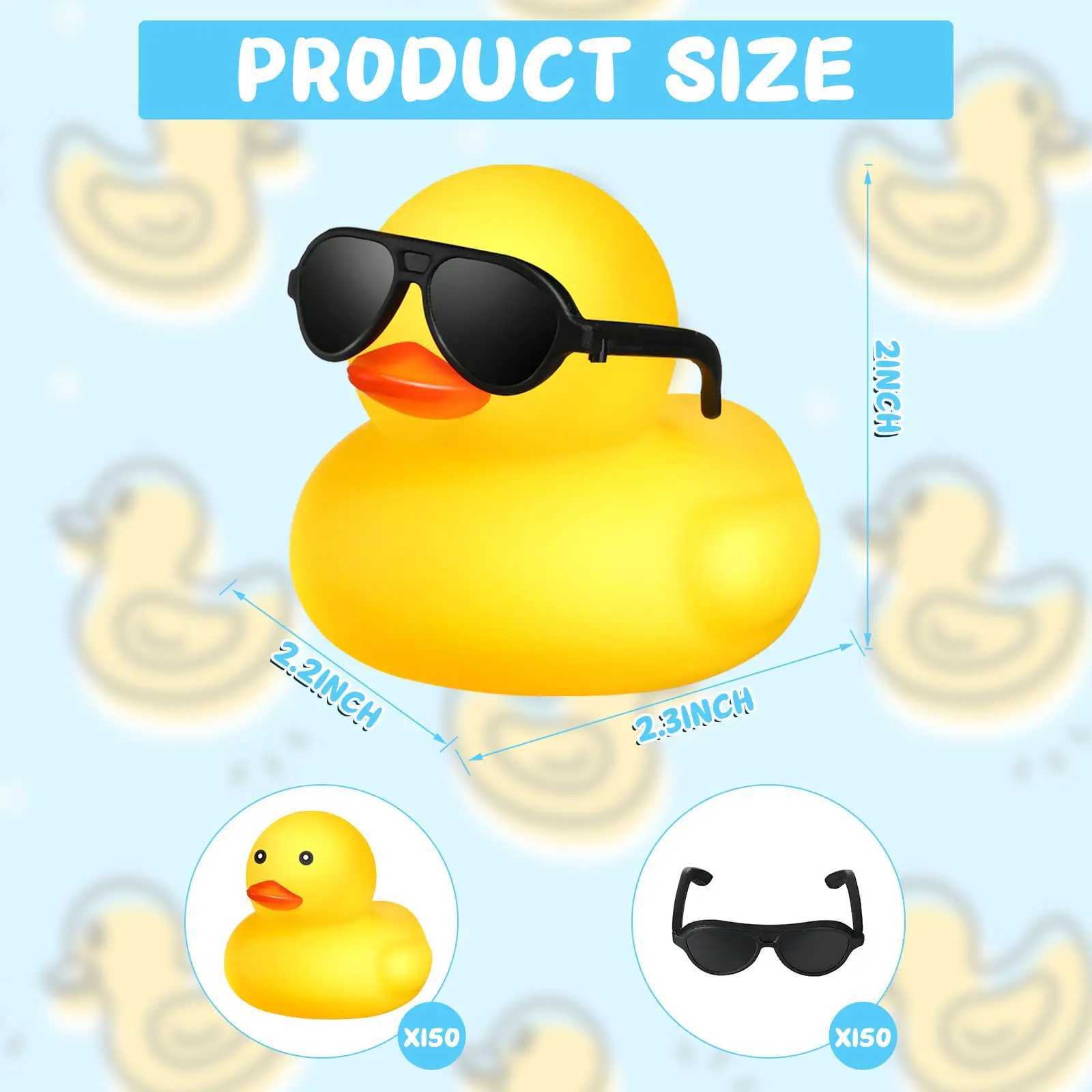30/48/60 Pcs Rubber Duck in Bulk with 60 Sunglasses Mini Yellow Rubber Duck Gifts Toys Tiny Ducks for Cruise Holiday DecorationXJ240815
