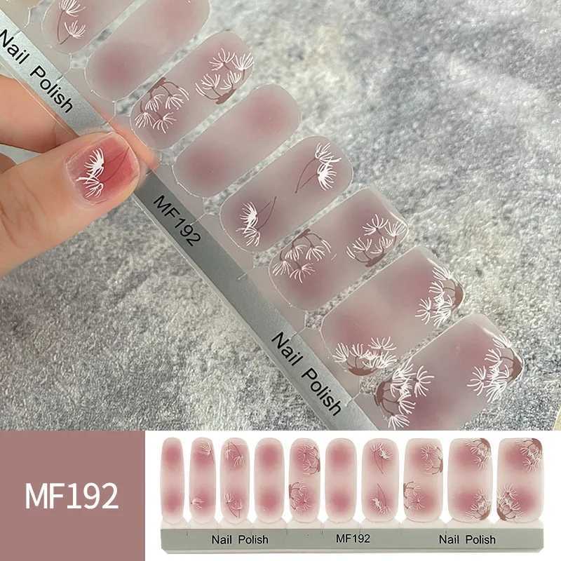 Full Cover Nail Sticker Flowers French Speckle Nail Art Stickers Self-Adhesive Simple Full Nail Wraps DIY Nail Art MakingXJ240814