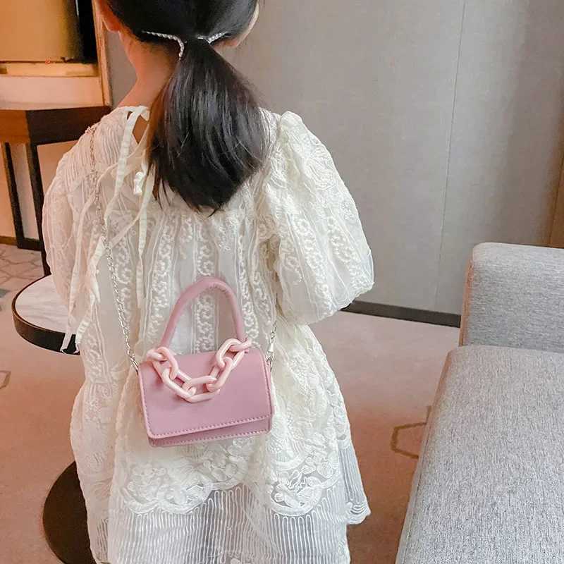 Childrens cross body bag new fashion princess wallet and handbag sweet casual simple and cute baby mini bag W240813