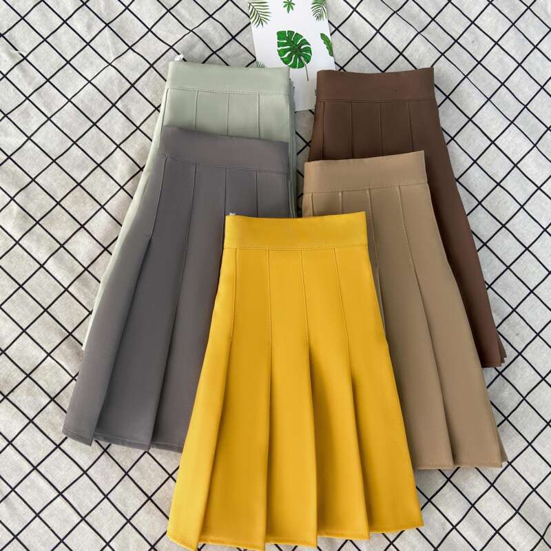 Women's Purple Clothes Korean Stylish Fashion Summer High Waist Mini Pleated Falda Negra Short Skirts For School Girls