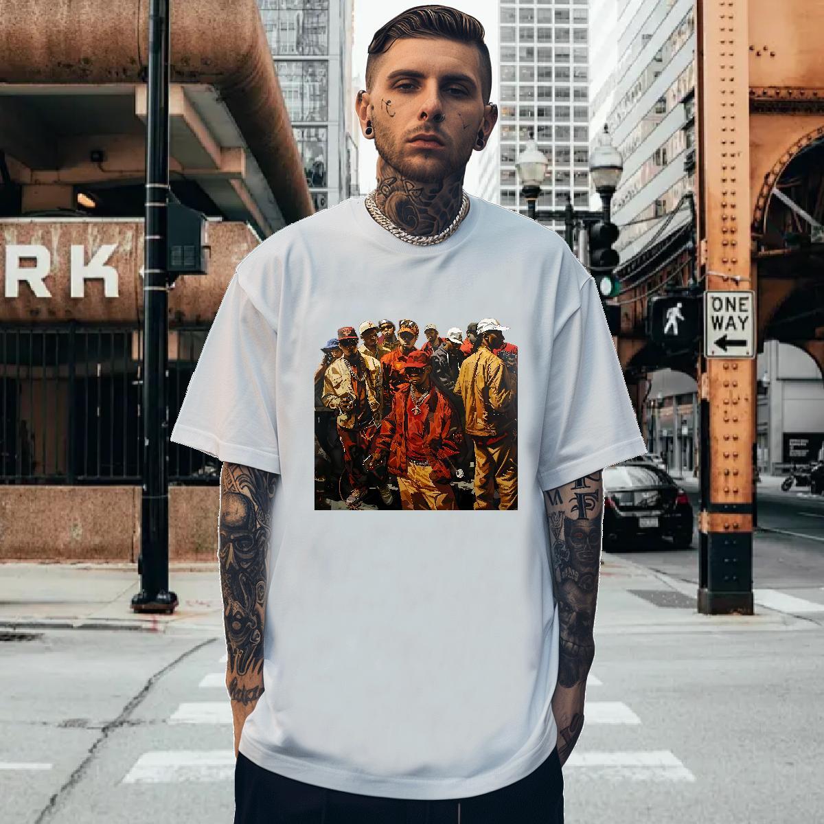 T Shirts Men 230g Cotton person Street Crew Neck Breathable Custom Big Size Couples T Shirts Fashion Casual Popular Tops Shirt
