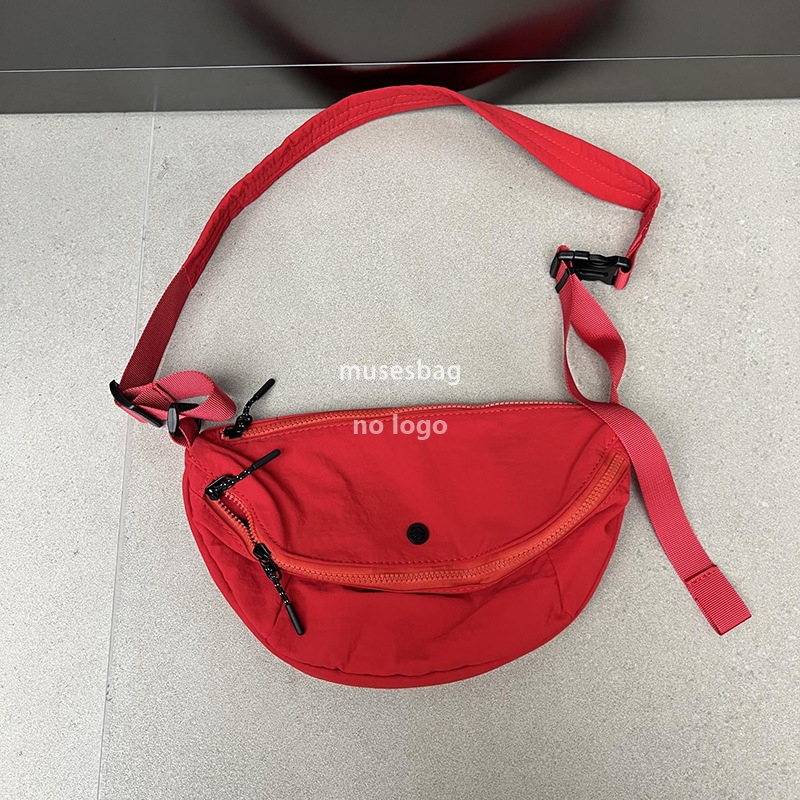 Summer new crossbody bag women's unisex wind casual fabric saddle bag simple lightweight wide strap bag trend