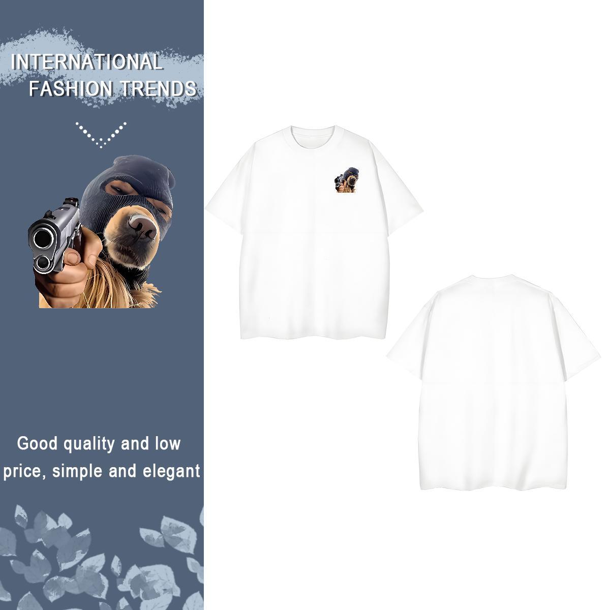 T-Shirts 230g Cotton Street Wear Pure Cotton DIY Anime Men Clothes T-Shirt Custom Unisex Tees
