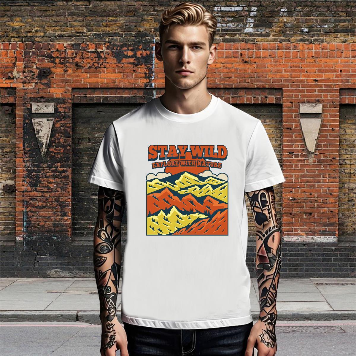 Comfortable Men Clothes T-Shirt Hip Hop Street 230g 100% Cotton Oversized 3XL 4XL Breathable Crew Neck mountains Mens T Shirts 2024 Summer Tshirts