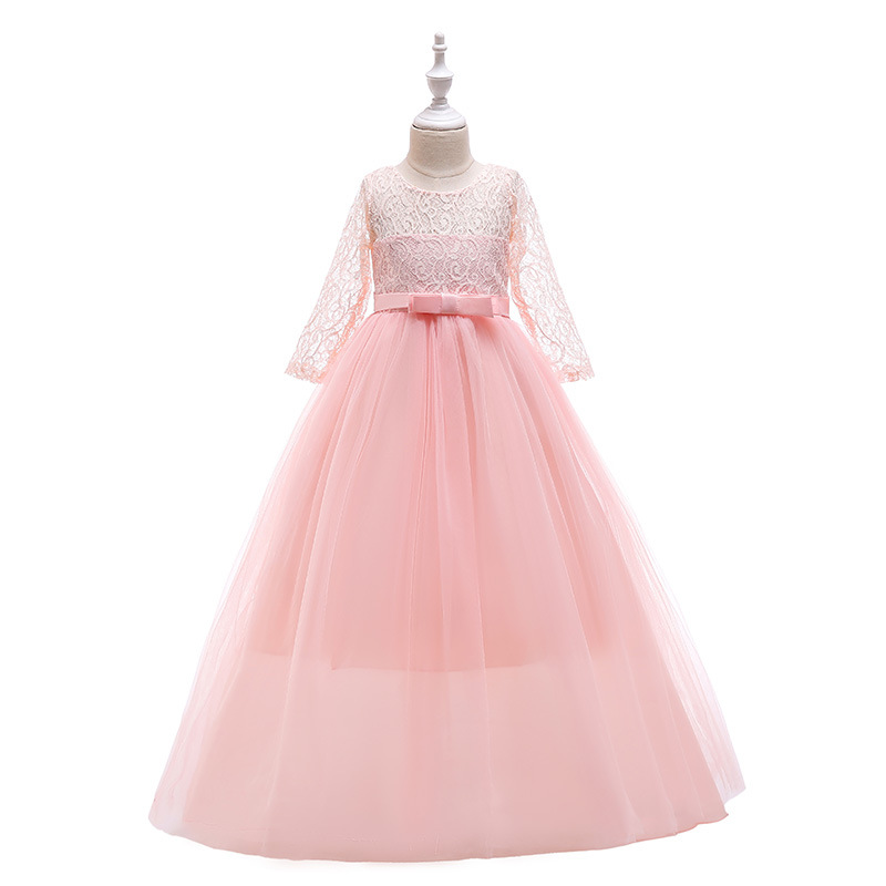 2024 Girls pompadour dress New flower child wedding dress gala performance princess dress birthday party dresses R240815