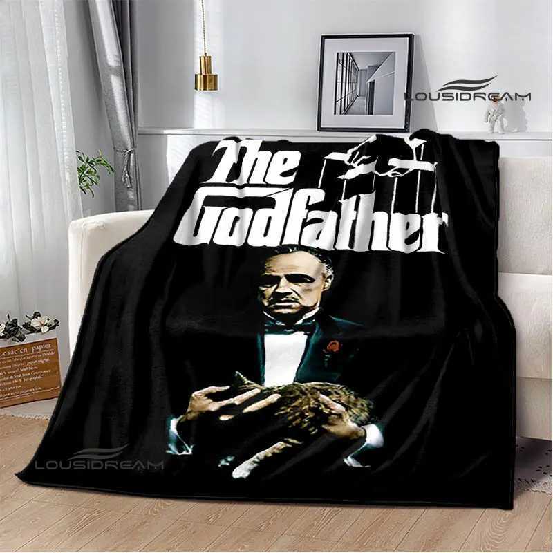 The Godfather retro Print Blanket Kids Warm Blanket Flannel Soft Cozy Blanket Sofa Bed Car Must-Have Blanket Birthday Gift Y240815