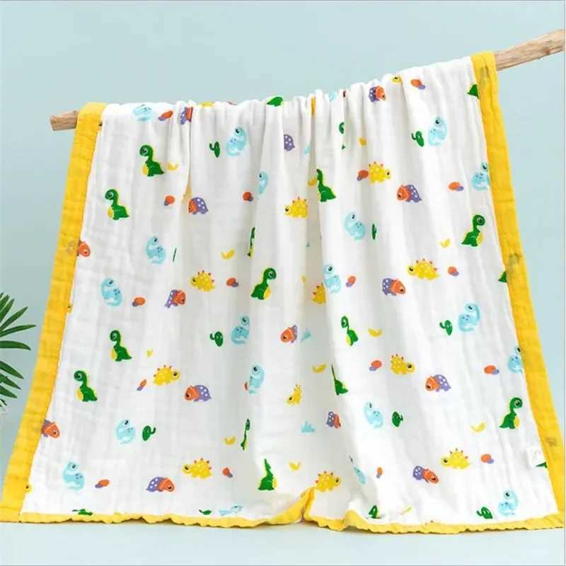 1Muslin Boy Girl Kids Children Sleep Blanket Swaddle Bath Towel 100% Cotton Soft Lightweight Warm Newborn Wrap Baby Blanket Y240815