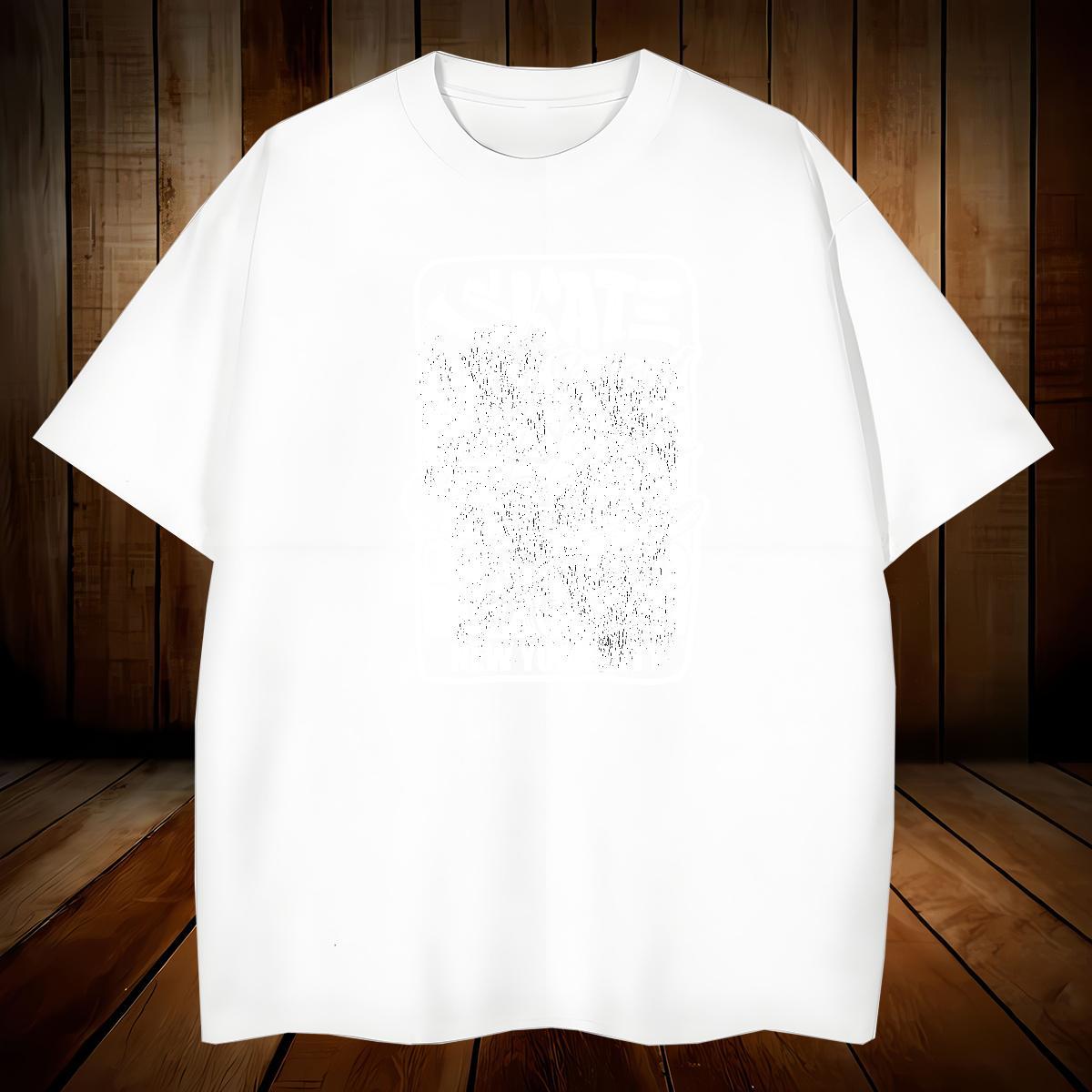 Mens T Shirts 100% Cotton 230g Lines Street Crew Neck Cartoon Printing L-4XL Tshirts Fashion New Loose Fit Clothes
