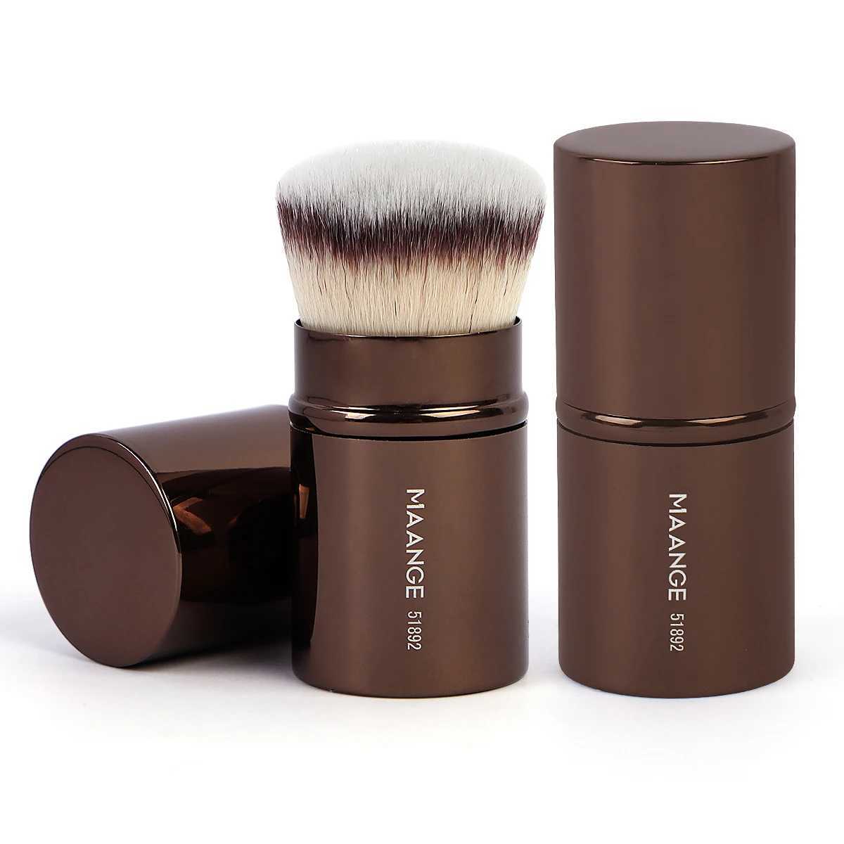MAANGE 1 retractable powder blusher brush Kabuki basic brush Soft fluffy powder contour makeup brush Portable makeup tool W240814