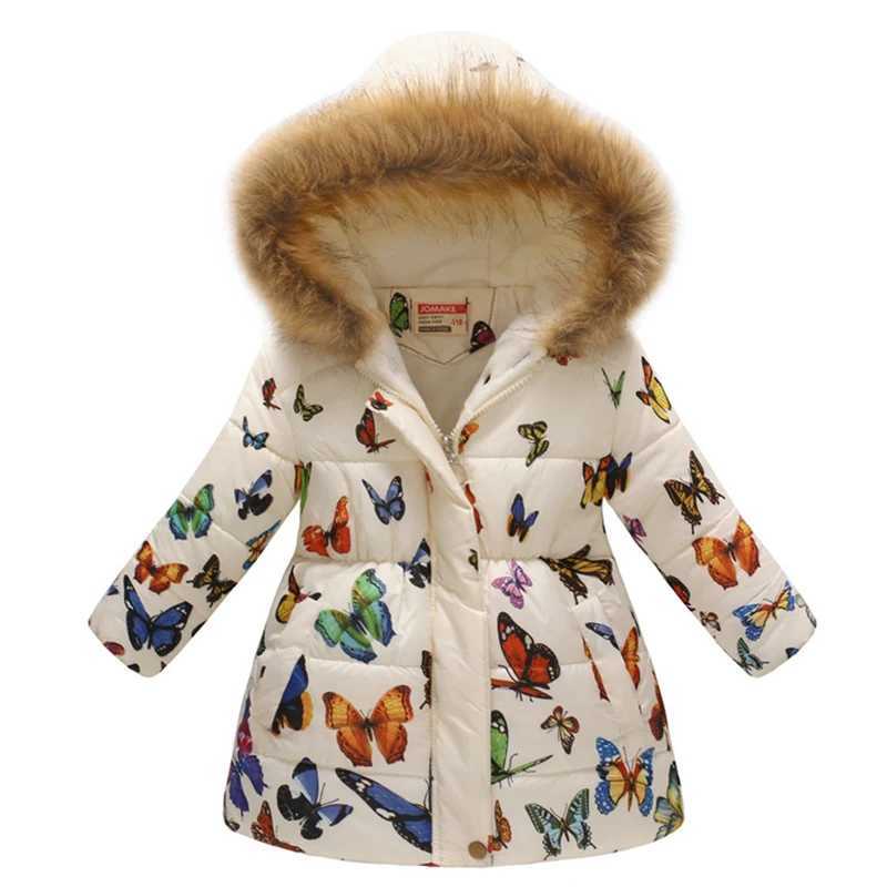 Winter baby warm coat with faux fur clothing childrens snow jacket cotton padded jacket Parka W240814