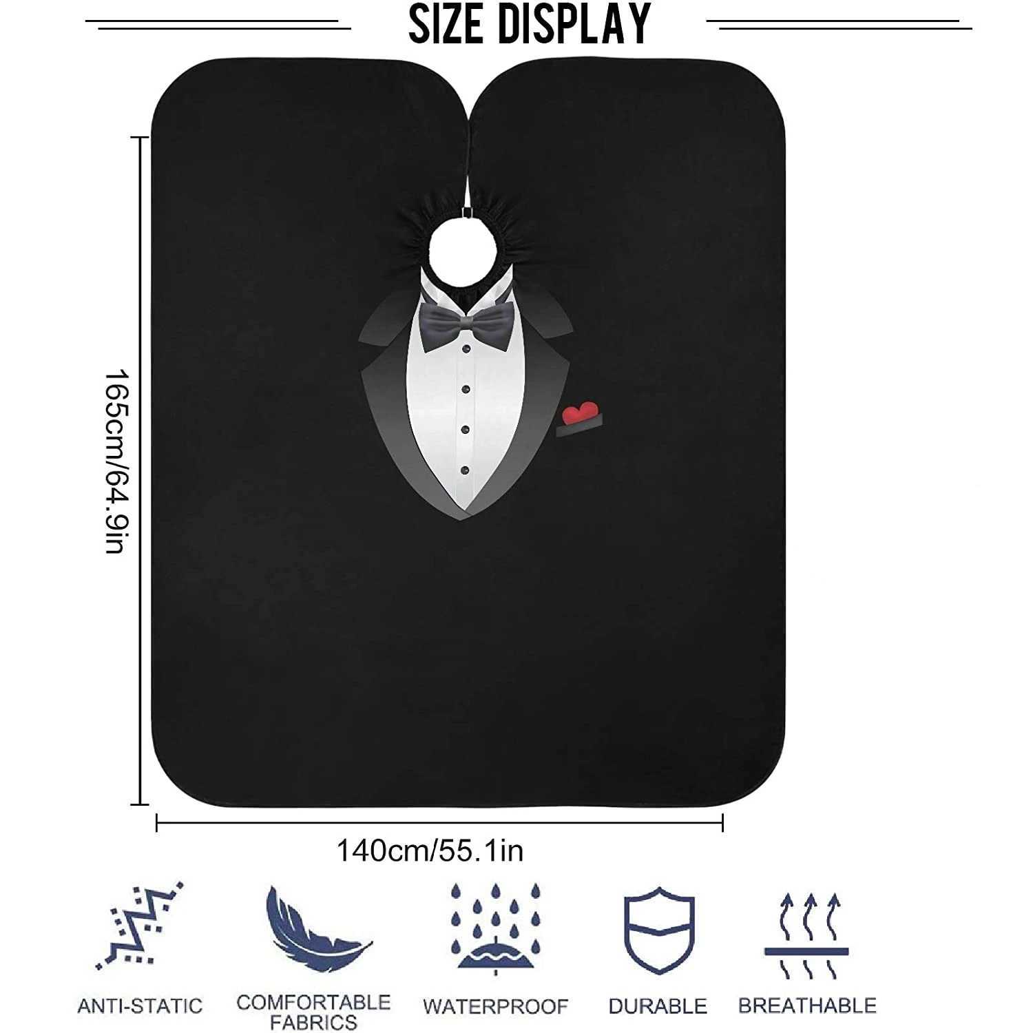 Spot Barber Shop Shawl Set Pattern Professional Salon Barber Shirt Anti static Barber Apron Barber Styling Tool W240814