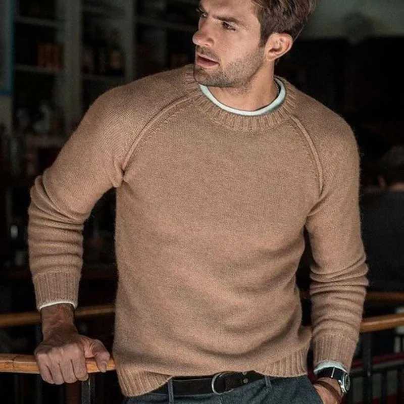 Autumn Winter Solid Sweater Men New Casual Slim Fit Mens Knitted Sweaters Comfort O-Neck Knitwear Pullover Men S-3XL Pull HommeXJ240814