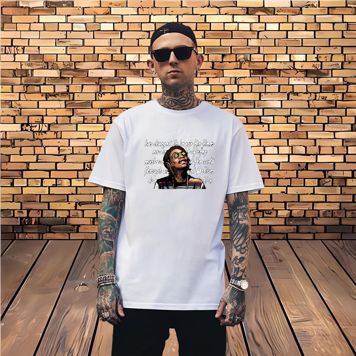T-Shirts for Men 230g 100% Cotton portrait Casual Beach Breathable Short Sleeve Oversized Mens Tshirts Factory Direct Free Shipping Tops