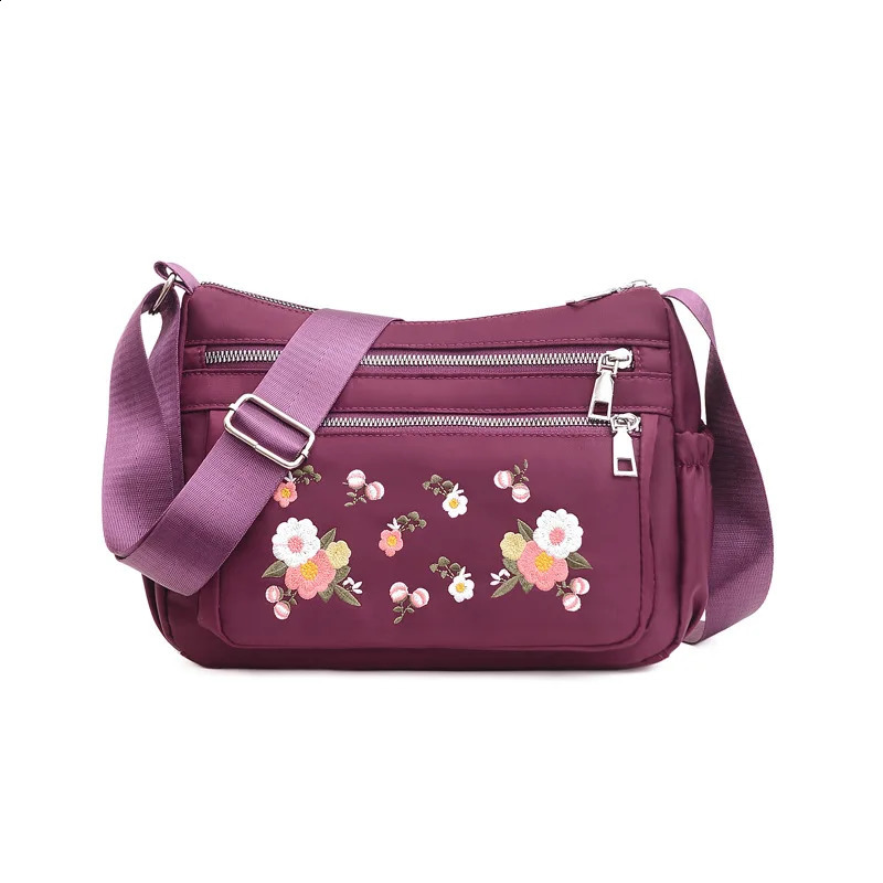 Women Waterproof Nylon Messenger Crossbody Bag Quality Multifunctional Diagonal Female Casual Multiple Pockets Shoulder sac 240814
