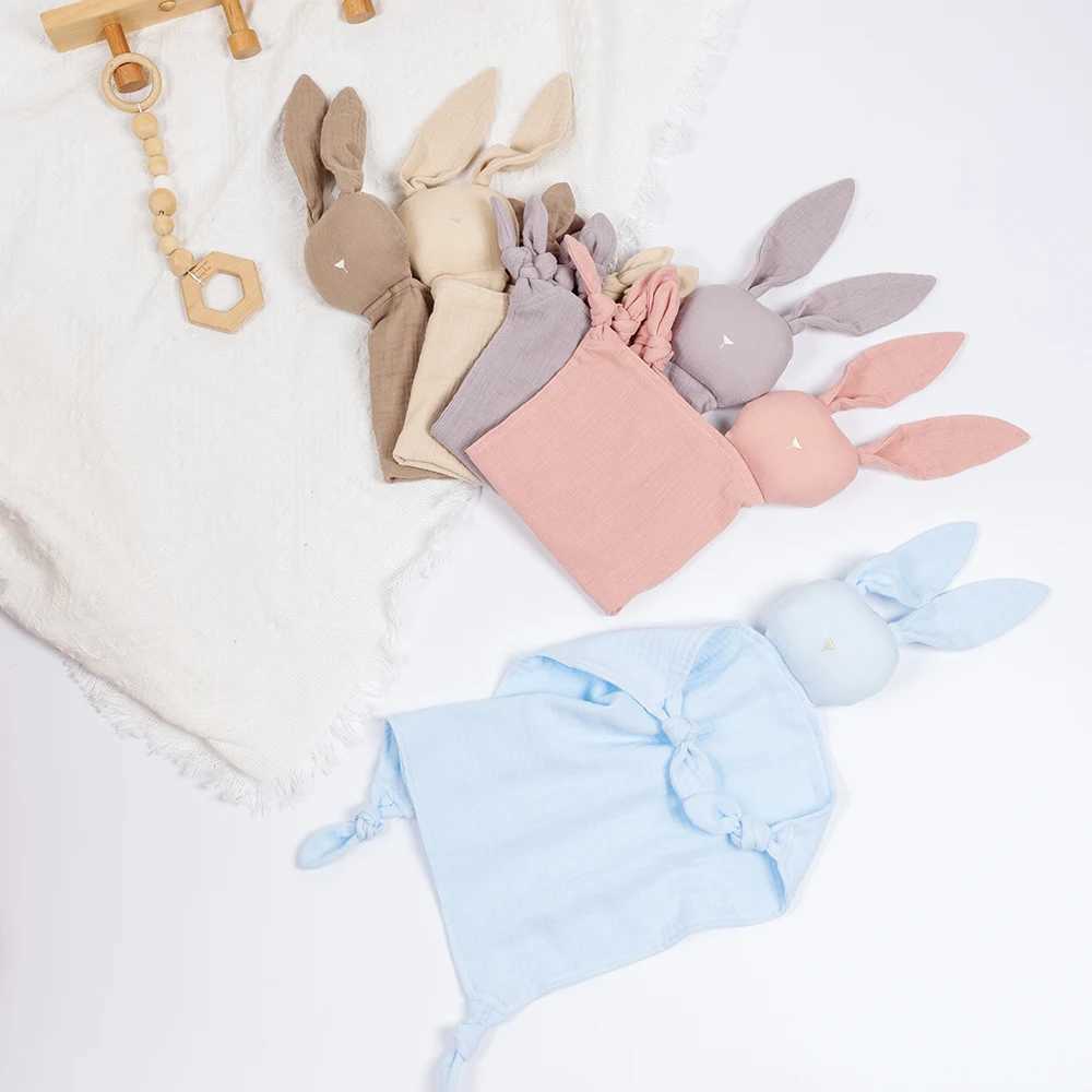 Baby Cotton Muslin Comforter Blanket Soft Newborn Sleeping Dolls For Kids Fashion Sleep Toy Soothing Towel Bibs Y240815