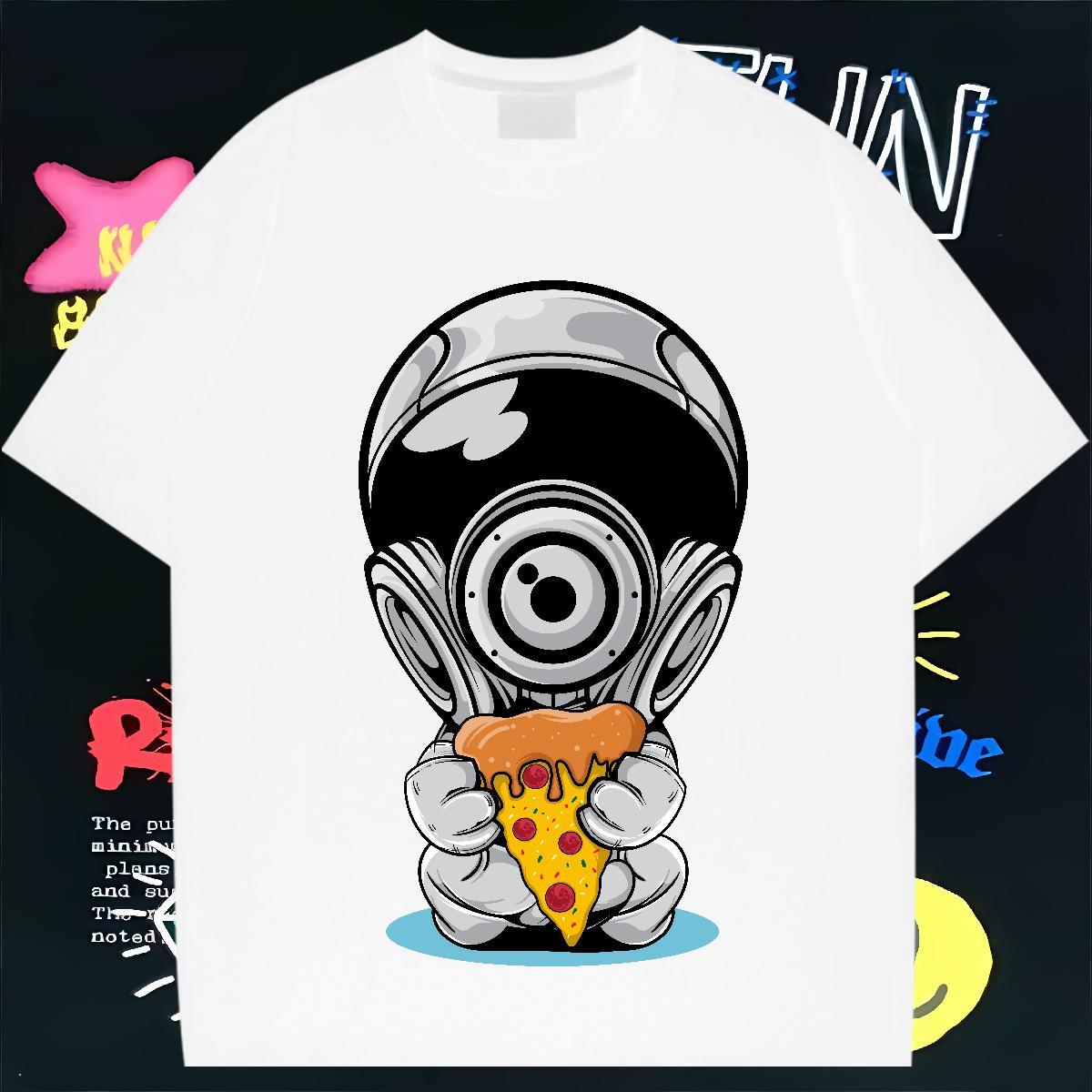 T Shirt For Man 100% Cotton 230g cosmonaut Beach Breathable Short Sleeve DIY Anime Men Tshirts 2024 DIY Designer Top Tees