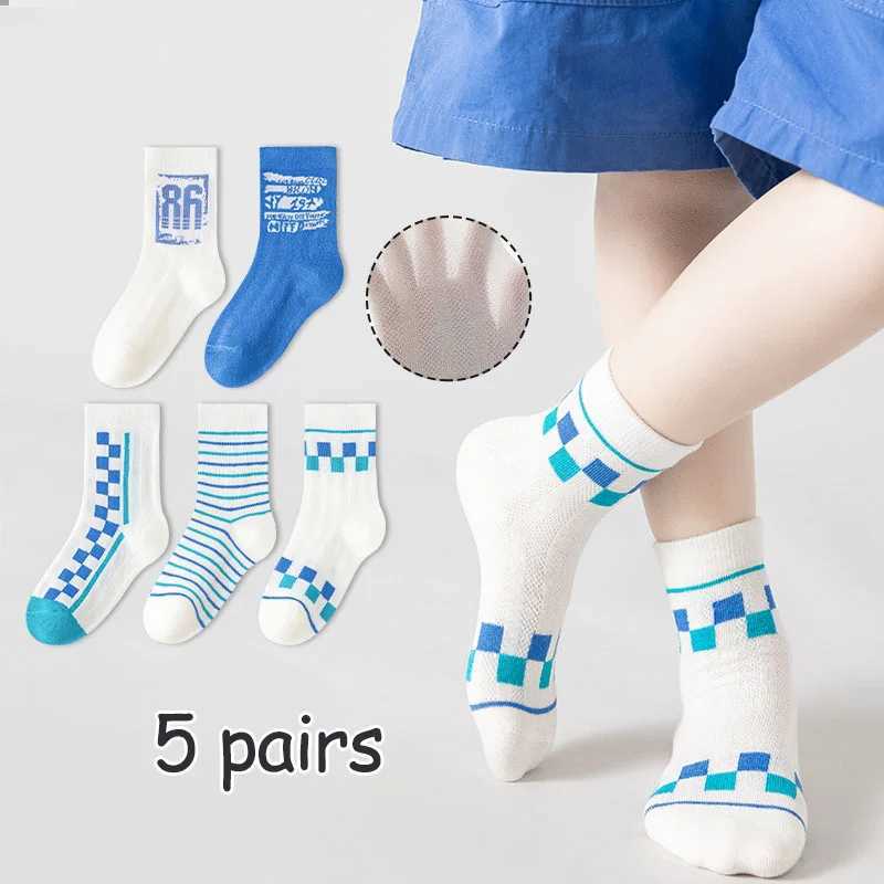5 pairs of childrens socks cotton tube socks summer slim sports socks girls socks and boys socks W240814