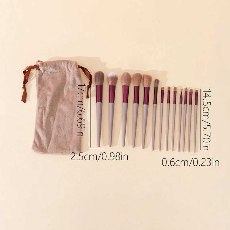13 makeup brushes Soft hair fiber brush Starter eye shadow brush Powder concealer brush tool W240814
