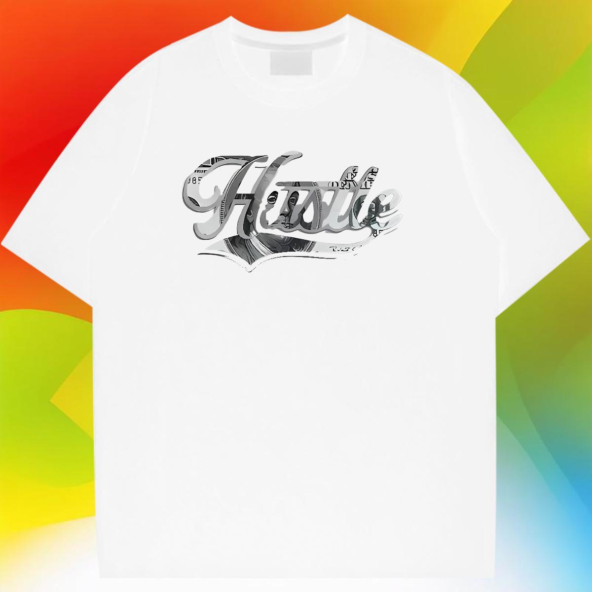 Loose Fit letter Men T Shirts Hip Hop Tshirts 230g 100% Cotton New Arrival Breathable Short Sleeve Floral Print Tees
