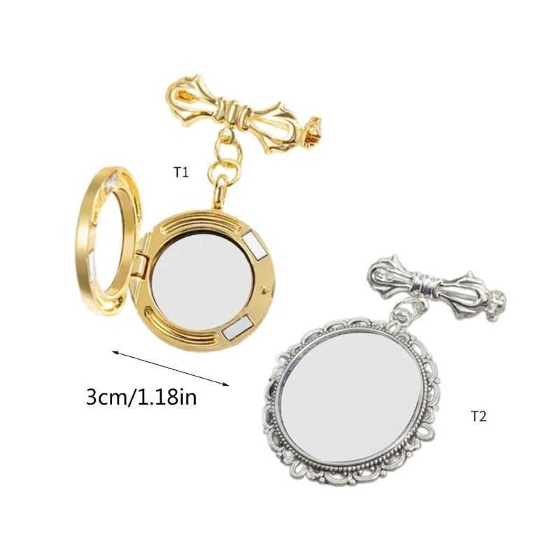 Lace oval badge handmade photo frame brooch suitable for women elegant lapel pin fashionable accessory for parties and dates W240815