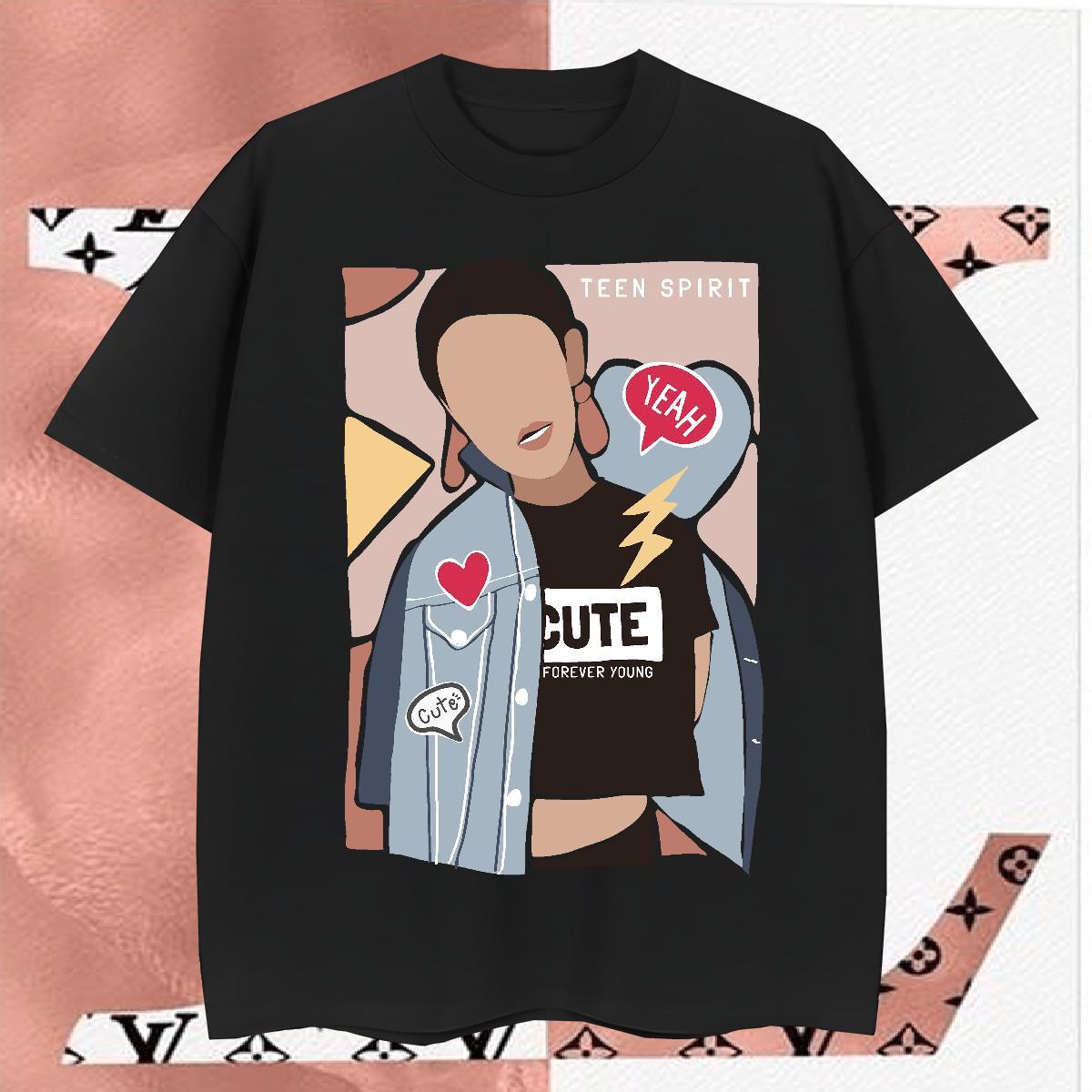 Man T Shirts 230g Cotton person Home Outdoor Breathable Crew Neck DIY Anime Tshirt for Man Woman Custom TOP Quality Tees Shirts