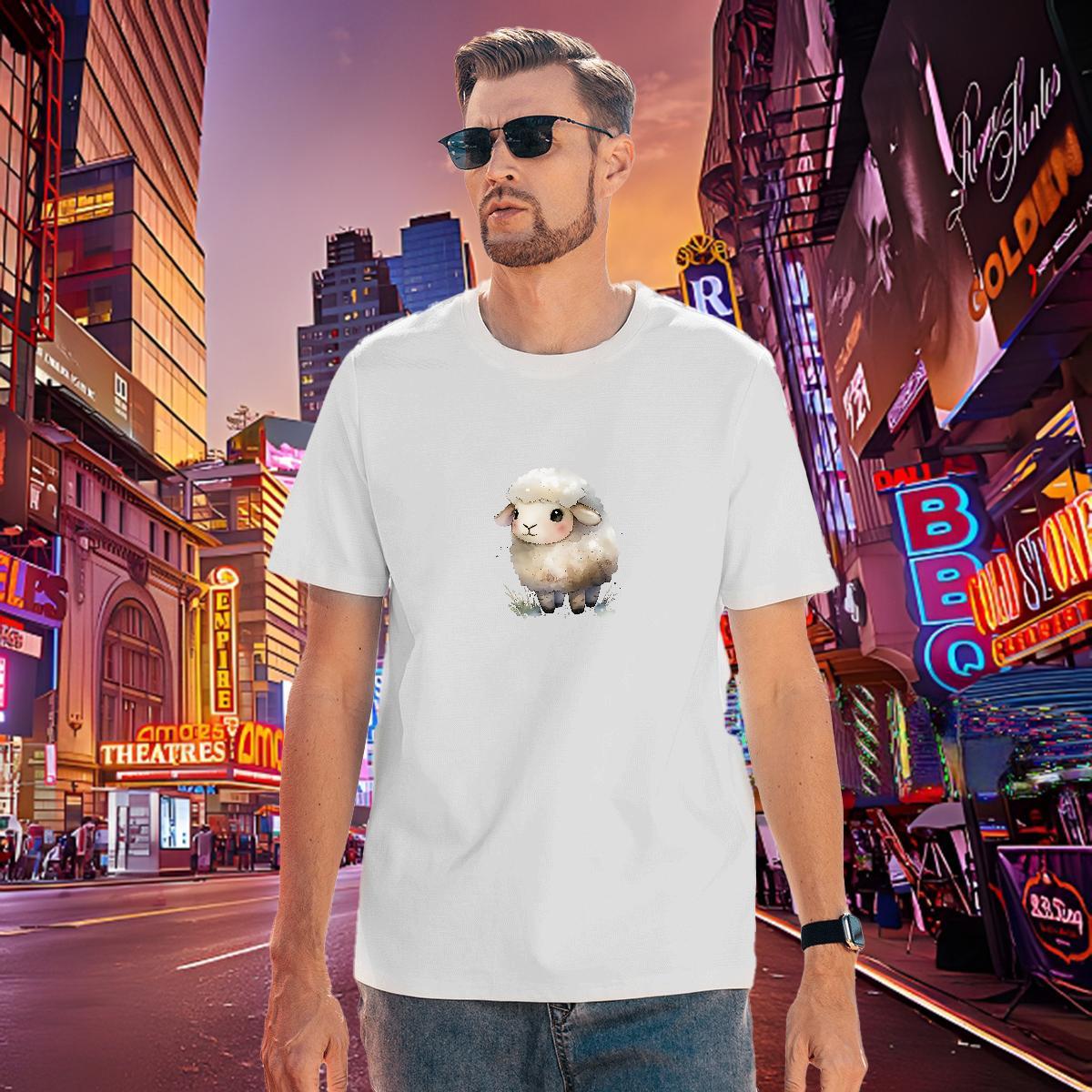 Popular T-Shirts for Men Crew Neck Breathable Daily Outfit Plus Size Cartoon 230g Cotton Men Tshirts Custom Clothings