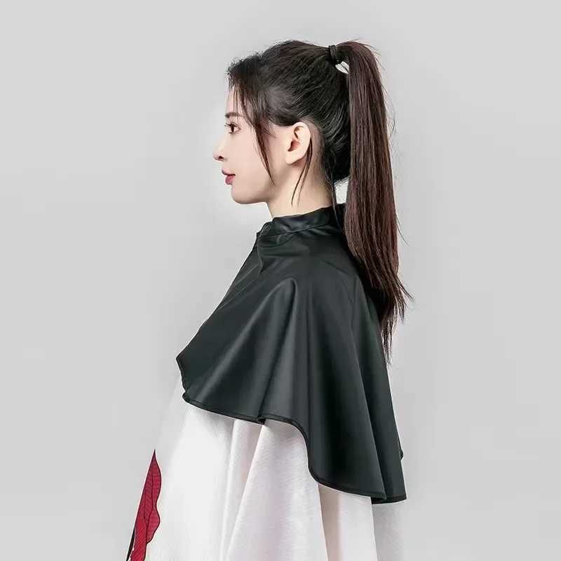 Barber hair cutting corner cloth wrapped hair dye tool short square black waterproof hair salon W240814