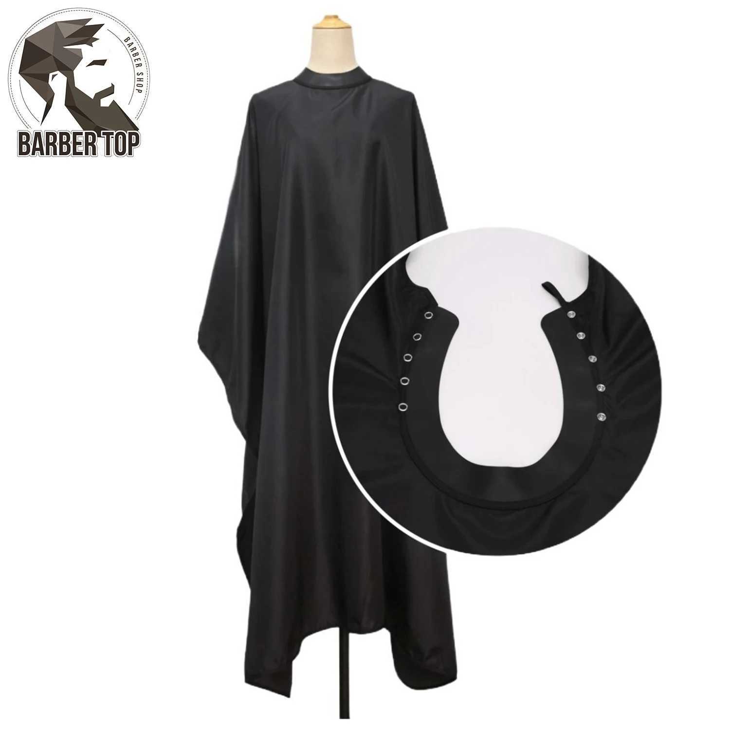 Silicone necklace release hidden buckle waterproof barber black cornered barber coat barber dress barber shop supplies W240814