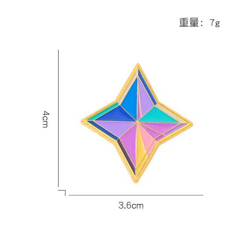 Enamel Pin Quadrilateral Creative Personality Jewelry for Backpack Collar Metal Badge Womans Brooch for Fans Gift Wholesale W240815