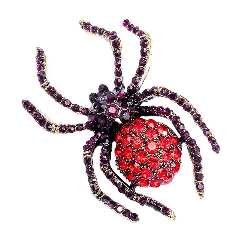 Water Diamond Spider Retro Brooch Wear Animal Crystal Sweater Every Day Attractive Design Alloy Brooch W240815